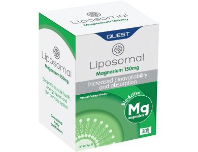 Quest, Λιποσωμικό Μαγνήσιο 150mg Γεύση Πορτοκάλι, 30 φακελάκια