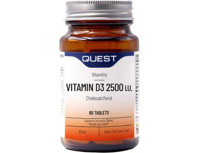 Quest Vitamin D3 2500iu, 60tabs