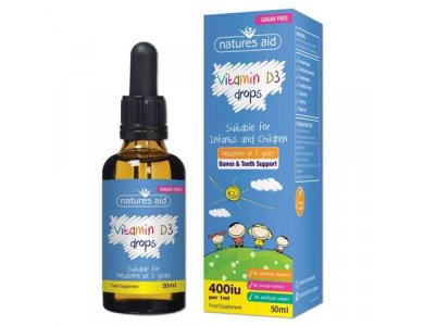 Nature's Plus Aid Vitamin D3 400IU Mini Drops, Βιταμίνη D3 για παιδιά, 50ml