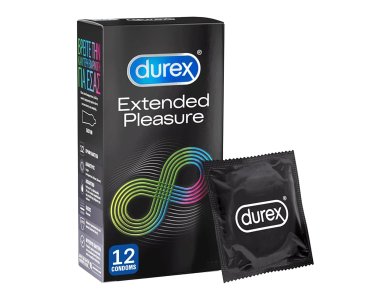 Durex Extended Pleasure, Προφυλακτικά Για Απόλαυση Παρατεταμένης Διάρκειας, 12τμχ