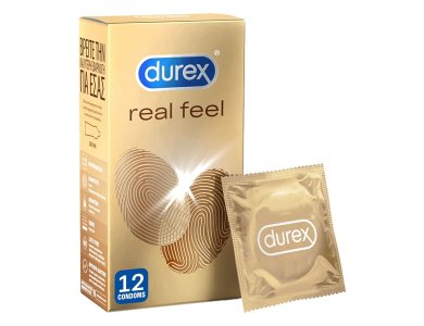 Durex RealFeel, Προφυλακτικά από Προηγμένο Υλικό για πιο Φυσική Αίσθηση Κατά την Επαφή, 12τμχ