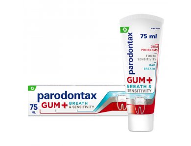 Parodontax Gum+Breath & Sensitivity Οδοντόκρεμα για Υγιή Ούλα & Δροσερή Αναπνοή, 75ml