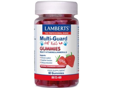 Lamberts Multi Guard for Kids, Παιδική Πολυβιταμίνη με Φυσική Γεύση Φράουλα, 60gummies