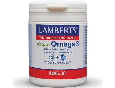 Lamberts Vegan Omega 3, Συμπλήρωμα Διατροφής με Ω-3 Λιπαρά Οξέα, 30caps