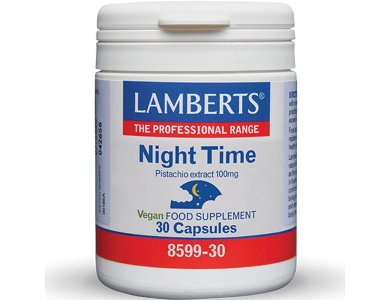 Lamberts Night Time Pistachio Extract 100mg, Συμπλήρωμα Διατροφής για την Βελτίωση του Ύπνου, 30veg.caps