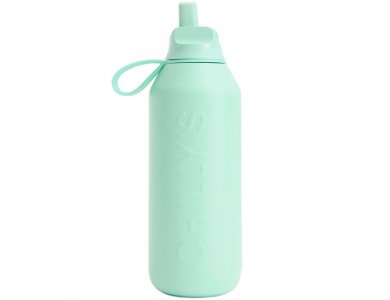 Chilly's Series 3 Flip Bottle, Μπουκάλι με Πτυσσόμενο Ανοξείδωτο Καλαμάκι, Opal Green, 500ml