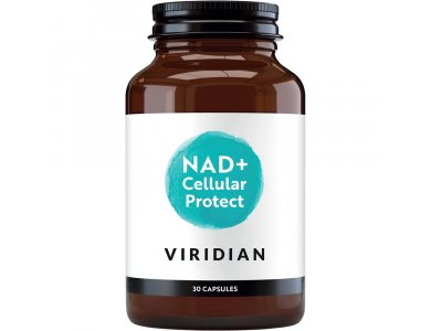 Viridian NAD+ Cellular Protect Συμπλήρωμα Διατροφής Συνενζύμου NAD+, Q10, Συμπλέγματος Βιταμινών Β3, Ε για Υποστήριξη της Κυτταρικής Υγείας και Καταπολέμηση του Οξειδωτικού Στρες, 30 Φυτικές Κάψουλες