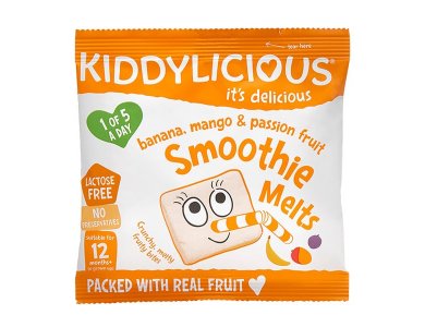 Kiddylicious Smoothie Melts με Μπανάνα, Μάνγκο & Φρούτα Του Πάθους, 6gr