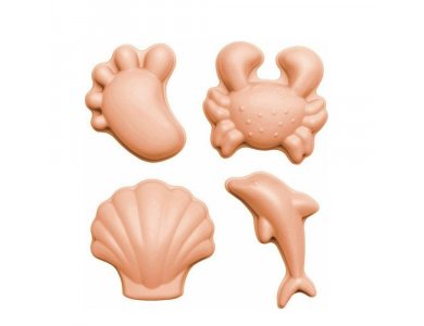 Scrunch Moulds, Kαλούπια Σιλικόνης, Coral, 4τμχ