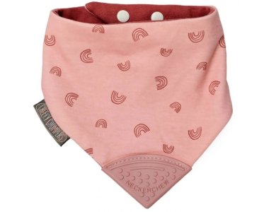 Cheeky Chompers 2m+ Neckerchew Rainbow, Υφασμάτινη Σαλιάρα Διπλής Όψεως με Ρυθμιζόμενο Κουμπί, 1τμχ