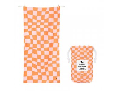 Dock & Bay Πετσέτα θαλάσσης Quickdry, Groovy Check , Μικροϊνες No.XL 200x90εκ.