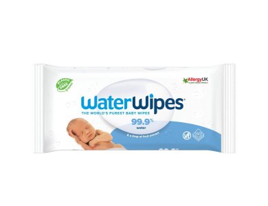 WaterWipes Bio Sensitive+ 100% Plastic-free Άοσμα Μωρομάντηλα με 99,9% Νερό, 60τμχ