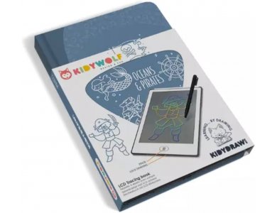 Kidywolf Kidywolf, Tablet Ocean & Pirates, ζωγραφικής με οθόνη LCD, 30 κάρτες , 1τμχ