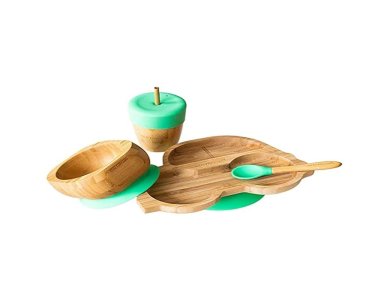 Eco Rascals Set Bamboo Car Suction Plate Πιάτο Bamboo με Σχήμα Αυτοκίνητο, Μπώλ & Ποτήρι-Κύπελλο, 1σετ