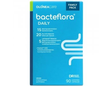 Olonea Bacteflora Daily Προβιοτικό & Πρεβιοτικό για  καθημερινή Εξισορρόπηση του εντέρου, 90caps