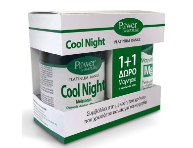 Power Health Platinum Range Cool Night, 30 caps & Δώρο Magnesium 220mg, 10 eff.tabs