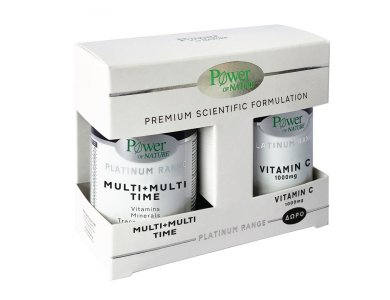 Power Health Set Platinum Range Multi + Multi Time Ισχυρή Πολυβιταμίνη, 30tabs & Δώρο Platinum Range Vitamin C 1000mg, 20tabs