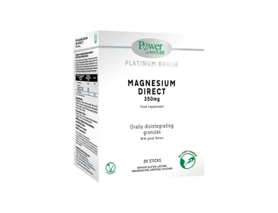 Power Health Magnesium Direct Συμπλήρωμα με Μαγνήσιο για την Υγεία Μυών & Νευρικού Συστήματος 350mg, 30 φακελάκια