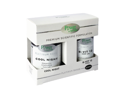 Power Health Set Platinum Range Cool Night Φυσική Φόρμουλα κατά της Αϋπνίας, 30caps & Platinum Range B-Vit 12, 20tabs