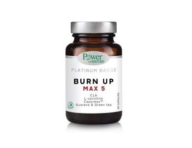 Power Health Platinum Burnup Max-5, Συμπλήρωμα διατροφής Με Ταρταρική L-Καρνιτίνη Για Την Ενίσχυση Της Λιπόλυσης Και Της Θερμογένεσης, 60caps