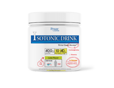 Power Health Isotonic Drink Powder Συμπλήρωμα Διατροφής για Ενυδάτωση & Ενέργεια σε Σκόνη με Γεύση Lime, 400g