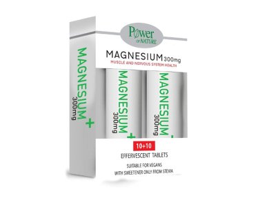 Power Health Promo 1+1 Magnesium 300mg, 20eff.tabs, 1σετ