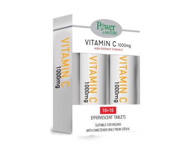 Power Health Promo 1+1 Vitamin C 1000mg, 20eff.tabs, 1σετ