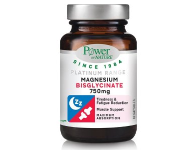 Power of Nature Platinum Range Magnesium Bisglycinate 750mg, 60caps