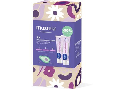 Mustela Vitamin Barrier Cream 1-2-3 Κρέμα για την Αλλαγή Πάνας Promo Pack (-50% Στο Δεύτερο προιόν), 2x100ml