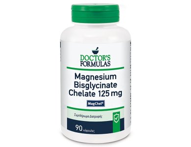 Doctor's Formulas Magnesium Bisglycinate Chelate, Φόρμουλα Χηλικού Μαγνησίου 125mg, 90caps