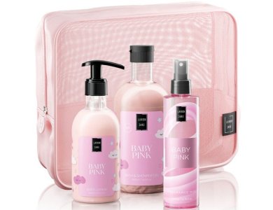 Lavish Care Baby Pink Body Care Bag Gift Set Περιποίησης Σώματος με Baby Pink Shower Gel Αφρόλουτρο, 500ml, Body Lotion Κρέμα Σώματος, 300ml, Baby Pink Mist, 200ml & Δώρο Νεσεσέρ, 1σετ