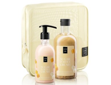 Lavish Care Sugar Toffee Crush Body Care Bag Gift Set Περιποίησης Σώματος με Sugar Toffee Crush Shower Gel Αφρόλουτρο, 500ml, Body Lotion Κρέμα Σώματος, 300ml & Δώρο Νεσεσέρ, 1σετ