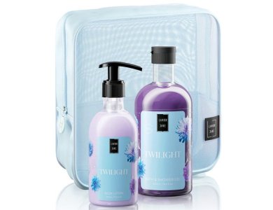 Lavish Care Twilight Body Care Bag Gift Set Περιποίησης Σώματος με Twilight Shower Gel Αφρόλουτρο, 500ml, Body Lotion Κρέμα Σώματος, 300ml & Δώρο Νεσεσέρ, 1σετ