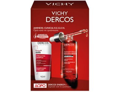Vichy Promo Vichy Dercos Aminexil Clinical R.E.G.E.N. Booster Ορός Ενδυνάμωσης Μαλλιών, 90ml & Δώρο Dercos Shampoo Energy+ Δυναμωτικό Σαμπουάν κατά της Τριχόπτωσης, 50ml, 1σετ