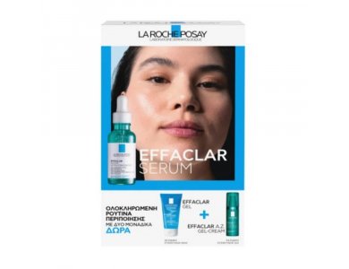 La Roche Posay Promo Effaclar Serum Ορός κατά των Eπίμονων Aτελειών, 30ml, Δώρο Effaclar Gel, 50ml & Effaclar A.Z Gel-Cream, 3ml, 1σετ