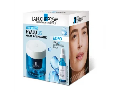 La Roche Posay Promo Hyalu B5 Suractivated Cream - Αντιρυτιδική Κρέμα Για Άμεση Σύσφιξη Και Λείανση, 50ml & ΔΩΡΟ Hyalu B5 Serum - Αντιρυτιδικός Και Επανορθωτικός Ορός, 10ml