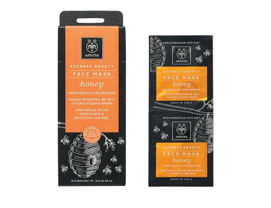 Apivita Honey Face Mask, Μάσκα Προσώπου με μέλι για ενυδάτωση & Θρέψη, 2 x 8ml