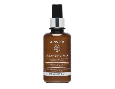Apivita Cleansing Γαλάκτωμα Πρόσωπο & Μάτια 3 σε 1 με Χαμομήλι & Μέλι, 200ml