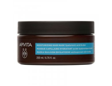 Apivita Μάσκα Μαλλιών Ενυδάτωσης με Υαλουρ. Οξύ & Αλόη Hair Mask 200ml