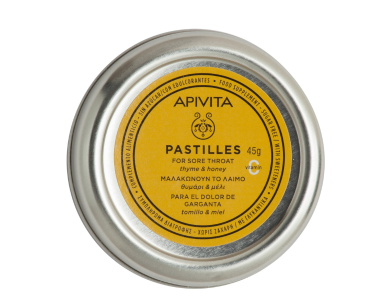 Apivita Pastilles Παστίλιες με Θυμάρι & Μέλι για τον Πονόλαιμο & τον Βήχα, 45g