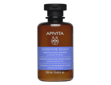 Apivita Sensitive Scalp Shampoo Prebiotics & Honey Σαμπουάν για Ευαίσθητο Τριχωτό με Πρεβιοτικά & Μέλι, 250ml