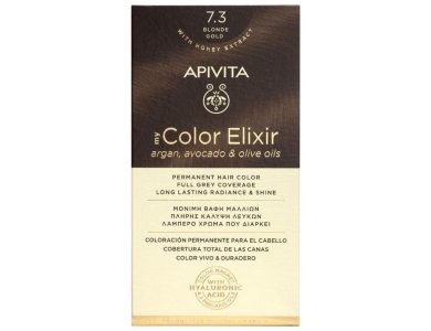 Apivita My Color Elixir Νο 7.3 Βαφή Μαλλιών Ξανθό Χρυσό με Έλαια Άργκαν, Αβοκάντο & Ελιάς, 1τεμ