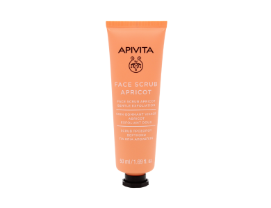 Apivita Face Scrub Apricot, Gel Ήπιας Απολέπισης με Λεπτούς Κόκκους από Κουκούτσια Βερύκοκου, 50ml