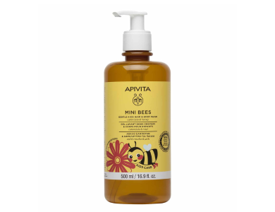Apivita Mini Bees Απαλό Σαμπουάν & Αφρόλουτρο για Παιδιά με Καλέντουλα & Μέλι, 500ml