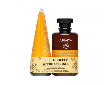 Apivita Promo Intense Repair Σαμπουάν Θρέψης & Επανόρθωσης με Ελιά και Μέλι, 250ml & Κρέμα Μαλλιών, 150ml, 1σετ