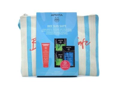 Apivita Bee Sun Safe Cream SPF50+ Sensitive, 50ml με Δώρο Face Mask With Aloe, 2x8ml και Express Beauty Hair Mask, 20ml