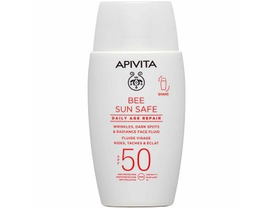 Apivita Bee Sun Safe Daily Age Repair Dry Touch Λεπτόρευστη Κρέμα Προσώπου κατά των Πανάδων & Ρυτίδων SPF50, 50ml