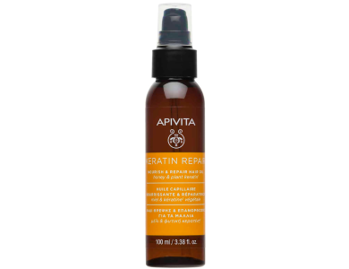 Apivita Keratin Repair Nourish & Repair Hair Oil Λάδι Θρέψης & Επανόρθωσης με Μέλι & Φυτική Κερατίνη, 100ml