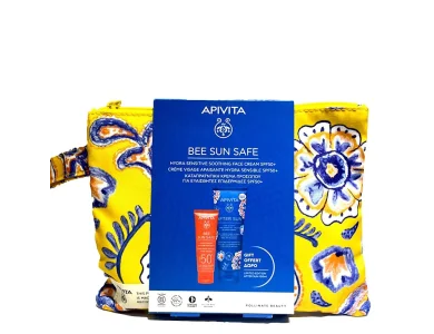 Apivita Promo Bee Sun Safe Hydra Sensitive Soothing Face Cream Spf50 Αντηλιακή Κρέμα Προσώπου για Ευαίσθητες Επιδερμίδες, 50ml & Δώρο After Sun Face & Body Gel-Cream, 100ml