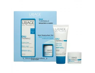 Uriage Eau Thermale Promo Water Cream Ενυδατική Κρέμα Προσώπου Ελαφριάς Υφής, 40ml & Δώρο Water Sleeping Mask Μάσκα Νυκτός για Εντατική Ενυδάτωση, 15ml, 1σετ